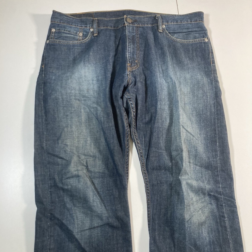 Levi's 514 Jeans 38x30 Straight Dark Wash Faded Classic Cowboy USA (Tag 36x30)